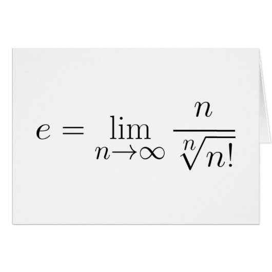Euler's constant by Stirling's equation Cards (Front Horizontal)