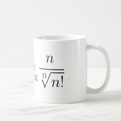 Eulers constant by Stirlings equation Coffee Mug