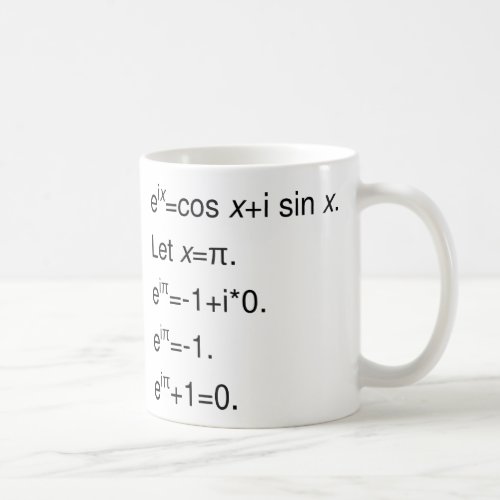 Eulers Formula Derivation of Identity Coffee Mug