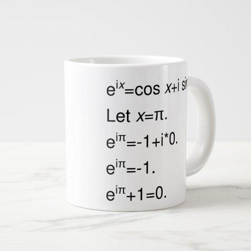 Eulers Formula Derivation of Identity Giant Coffee Mug