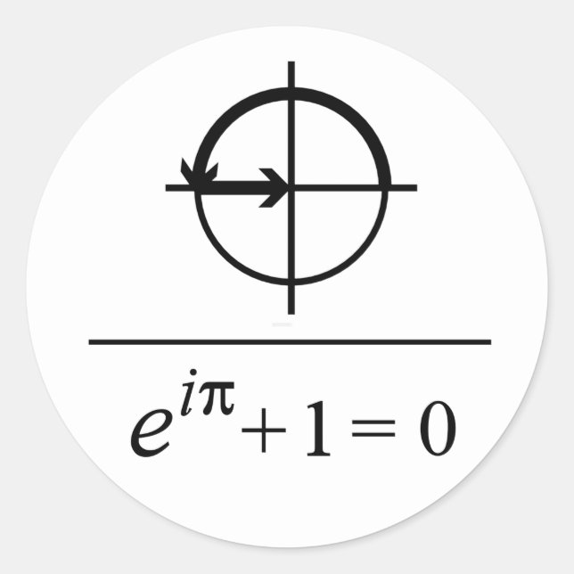 Euler's Identity Classic Round Sticker (Front)