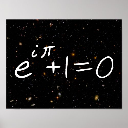 Eulers Identity Deep Field Galaxies Poster