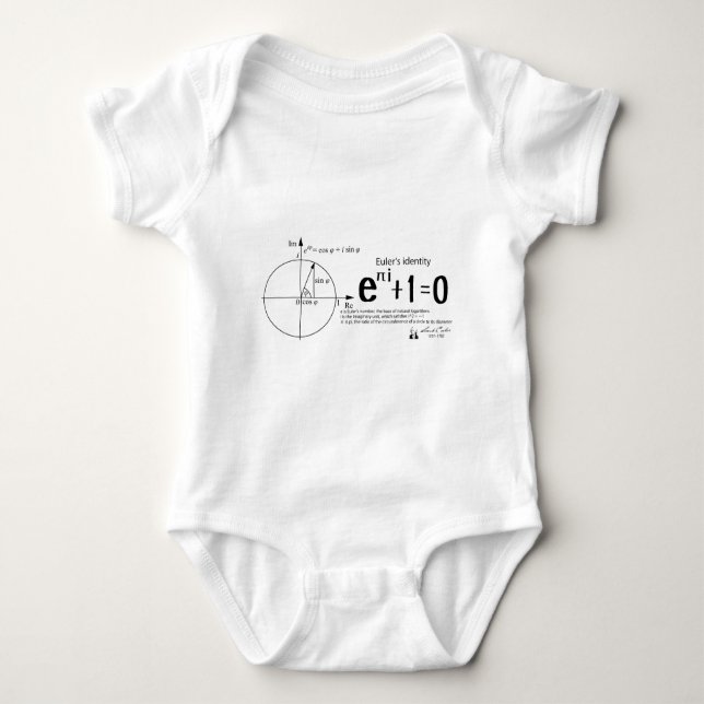 Euler's identity: Euler's formula: mathematics Baby Bodysuit (Front)