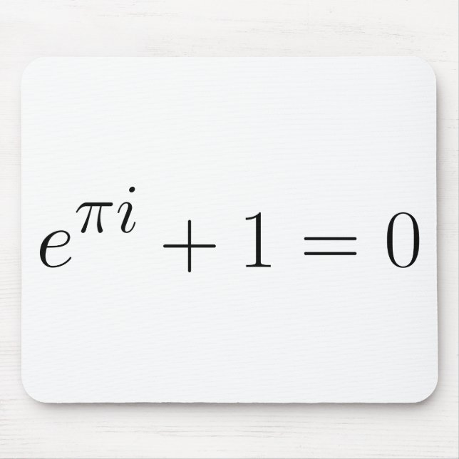 Euler's identity mouse pad (Front)