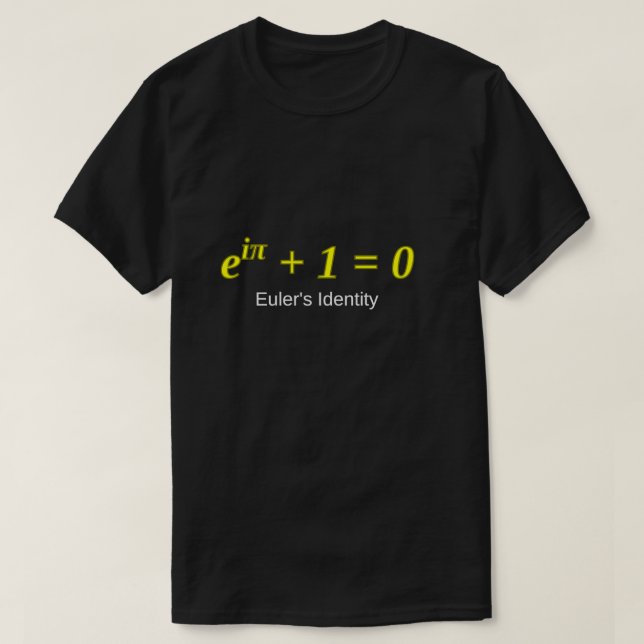 Euler's Identity T-Shirt (Design Front)