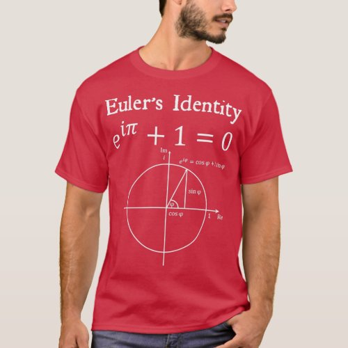 Eulers Identity Vintage Math Design White on Black T_Shirt