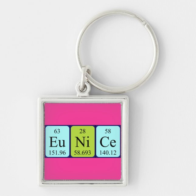 Eunice periodic table name keyring (Front)