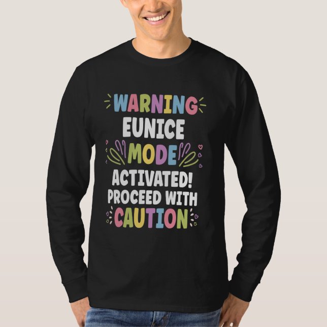 EUNICE Personalized Name Funny Cute Custom EUNICE  T-Shirt (Front)