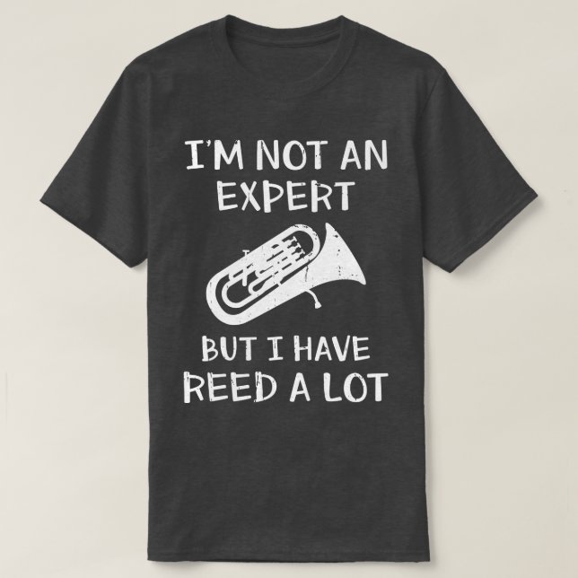 Euphonium Baritone Marching Tuba Brass Instrument T-Shirt (Design Front)