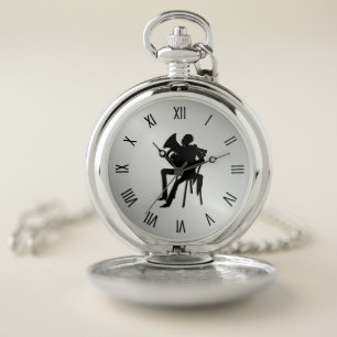 Euphonium / Baritone Player w Roman Numerals Pocket Watch