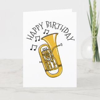 Euphonium Birthday Card Brass Musician