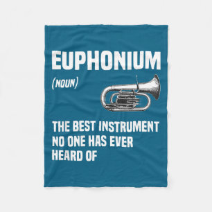 Euphonium Brass Instrument Marching Band Artwork Fleece Blanket