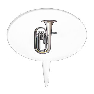 euphonium brass instrument music realistic.png cake topper