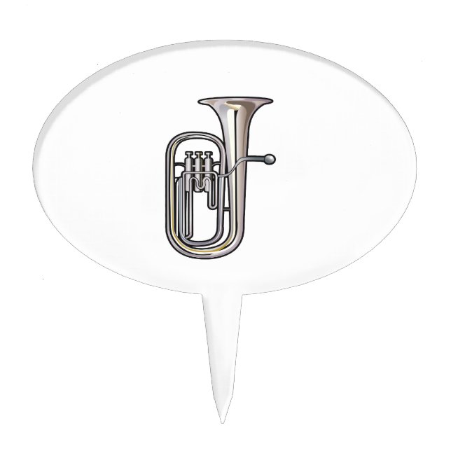 euphonium brass instrument music realistic.png cake topper (Front)