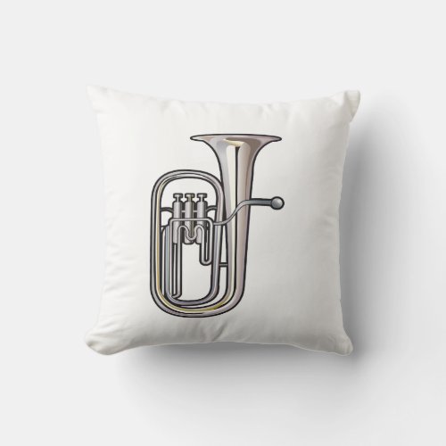 euphonium brass instrument music realisticpng throw pillow