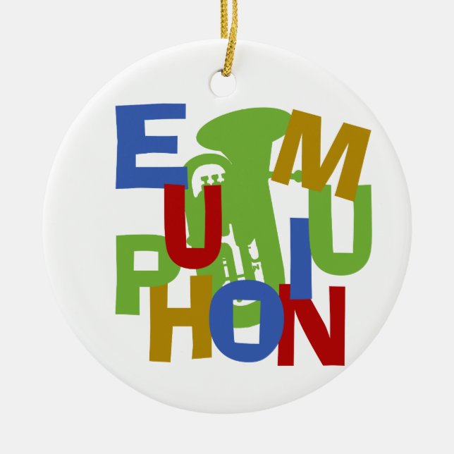 Euphonium Ceramic Ornament (Front)