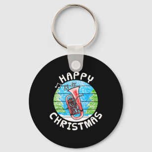 Euphonium Christmas Br Musician Music Teacher Keychain