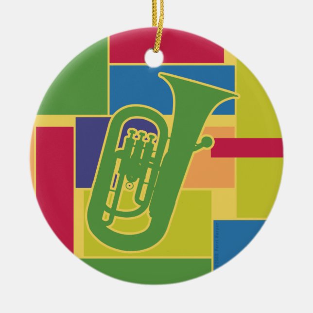 Euphonium Colorblocks Ornament (Front)