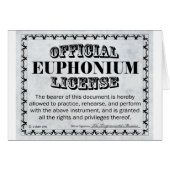 Euphonium License (Front Horizontal)