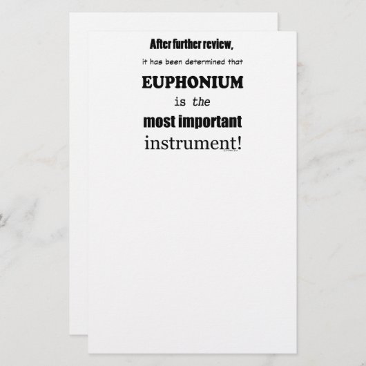 Euphonium Most Important Instrument (Front/Back)
