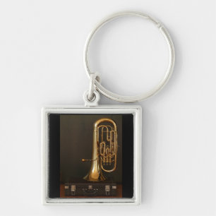 Euphonium musical instrument with notation keychain