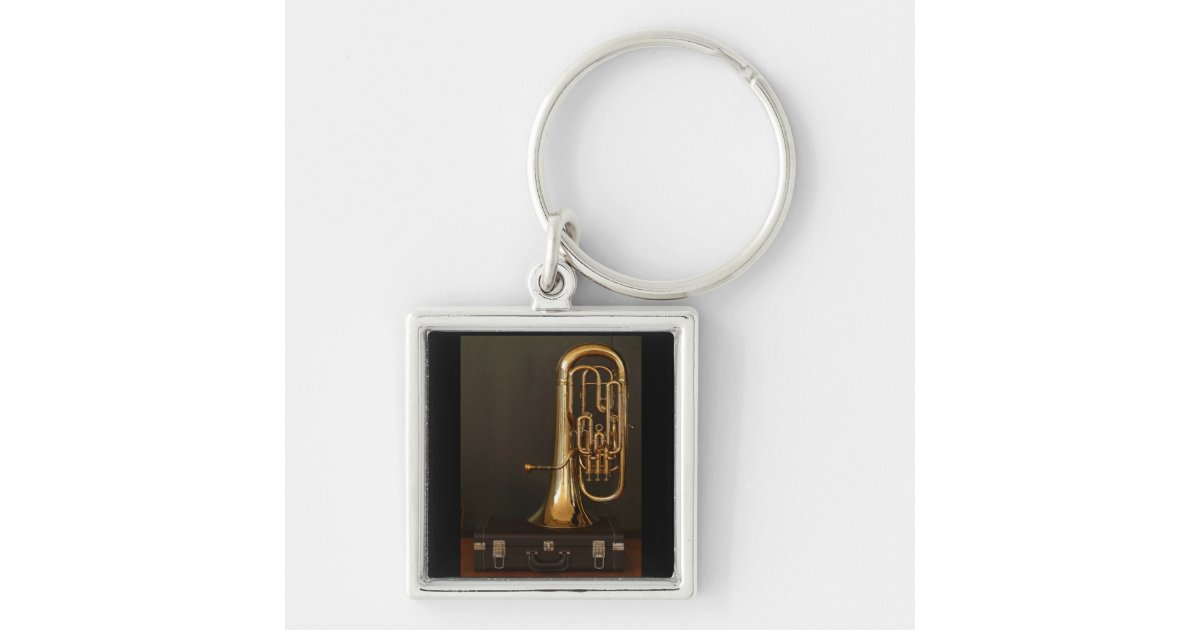 Euphonium musical instrument with notation keychain Zazzle