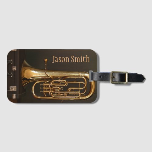 Euphonium name brass instrument case luggage tag
