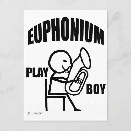 Euphonium Play Boy Postcard