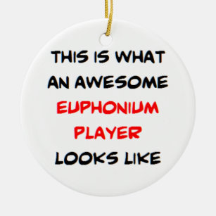 euphonium player, awesome ceramic ornament