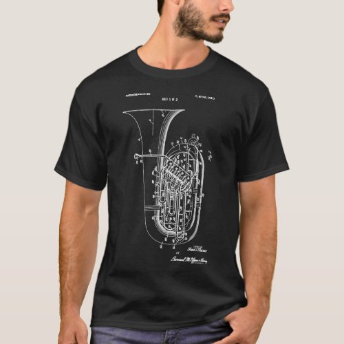 Euphonium Player Cool Patent Style Baritone T_Shirt