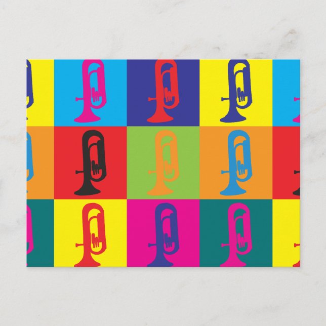Euphonium Pop Art Postcard (Front)