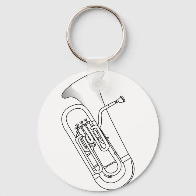 Euphonium Redwork Keychain (Front)