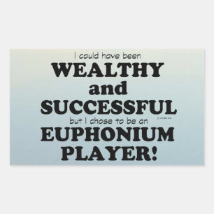Euphonium Wealthy & Successful Rectangular Sticker