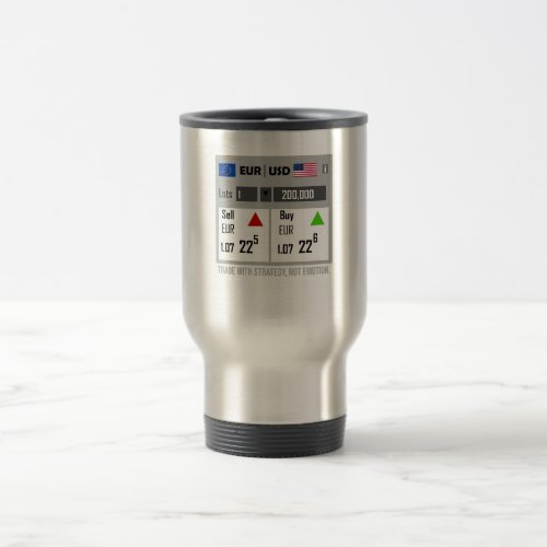 EUR USD Trading Travel Mug