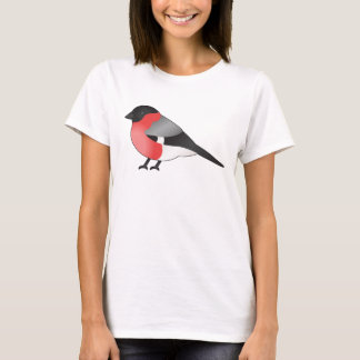 Eurasian Bullfinch Cute Cartoon Bird Illustration T-Shirt