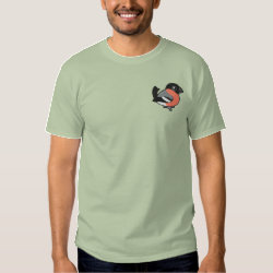 Eurasian Bullfinch Embroidery Men's Embroidered Basic T-Shirt