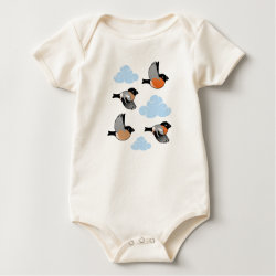 Eurasian Bullfinches in Flight Infant Organic Creeper
