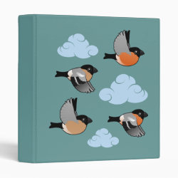 Eurasian Bullfinches in Flight Avery Signature Binder 8.5x11