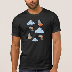 Eurasian Bullfinches in Flight Men's Alternative Apparel Basic Crew Neck T-Shirt