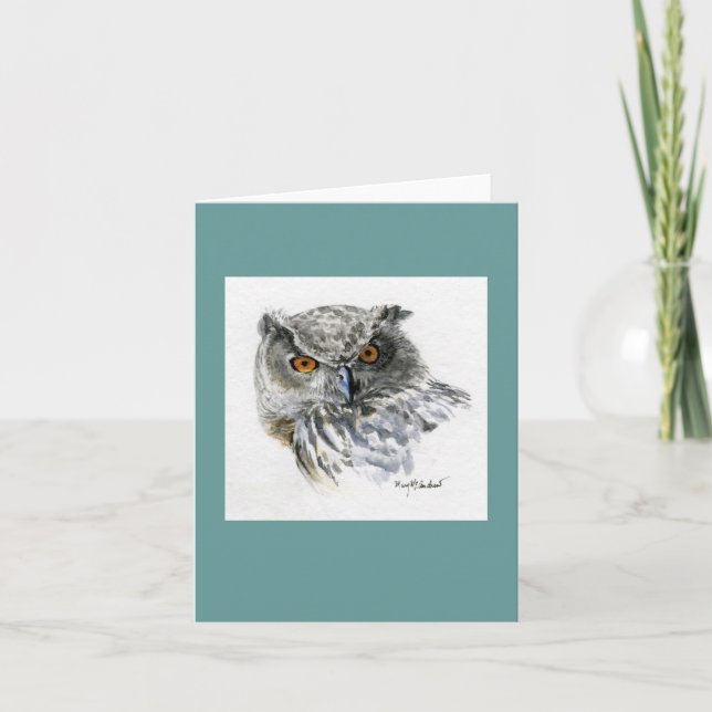 "Eurasian Eagle Owl" Card (Front)