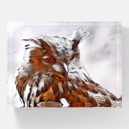 Eurasian eagle_owl digitally paperweight