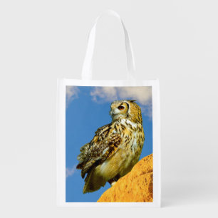 Eurasian eagle owl grocery bag