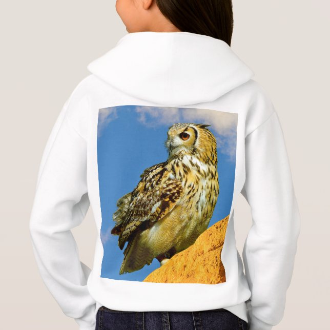 Eurasian eagle owl  hoodie (Back)