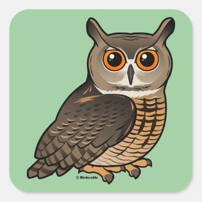 Eurasian Eagle-Owl Square Sticker