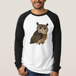Eurasian Eagle-Owl Men's Canvas Long Sleeve Raglan T-Shirt