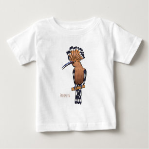 Eurasian hoopoe bird cartoon illustration baby T-Shirt