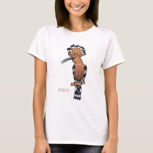 Eurasian hoopoe bird cartoon illustration T-Shirt