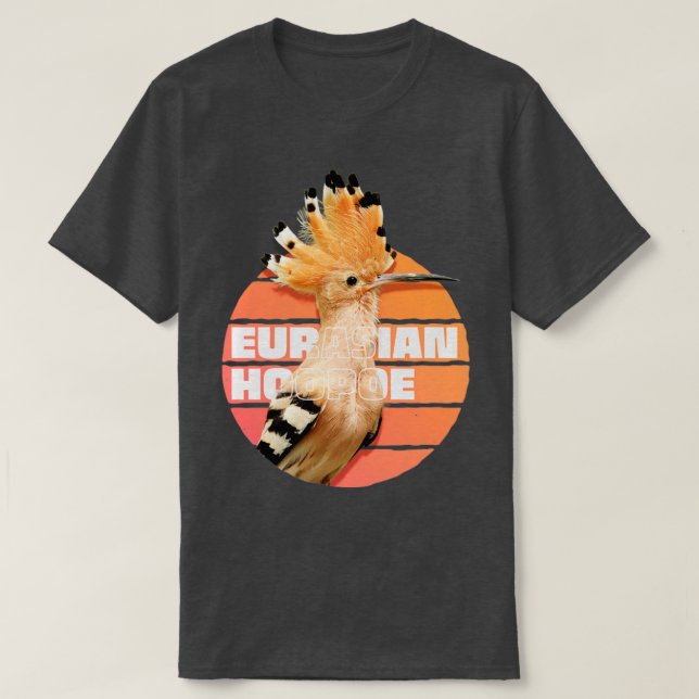 Eurasian Hoopoe bird T-Shirt (Design Front)