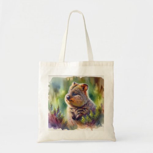 Eurasian Magpie in Watercolor _ Watercolor Tote Bag