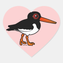 Eurasian Oystercatcher Heart Sticker